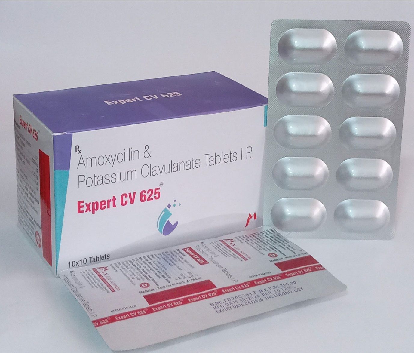 Amoxycillin 500MG and Clavulanic Acid 125MG tablets | Expert CV 625 Tablets